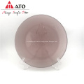 ATO Glass Charger Plate With Purple Color